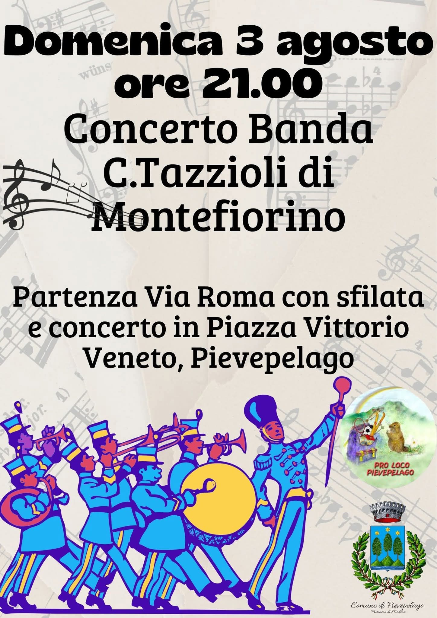 Concerto Banda di Montefiorino a Pievepelago 