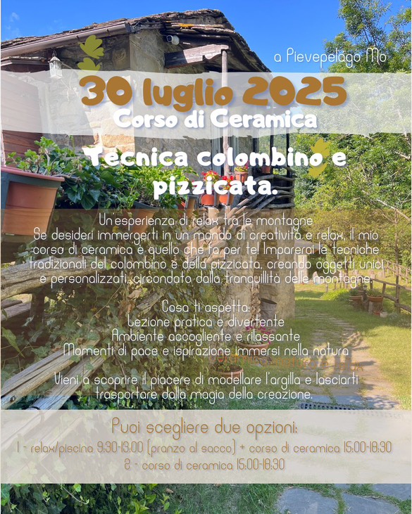 Corso di Ceramica by Rebecca Rebecchi 9.30 -13.00
