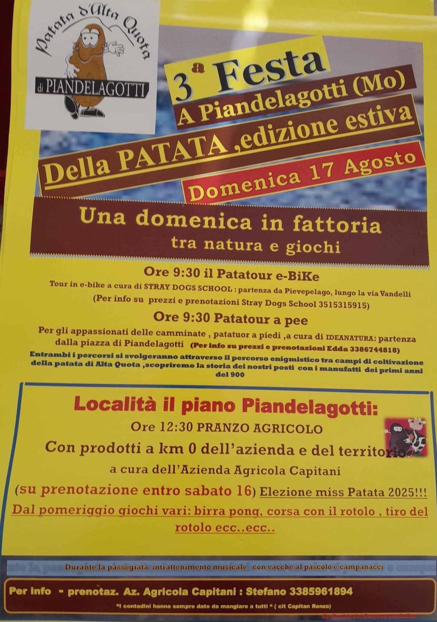 Festa della Patata a Piandelagotti